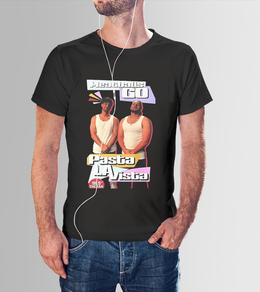 Meaty Boys Go Pasta La Vista 96.5 The Fan T-Shirt