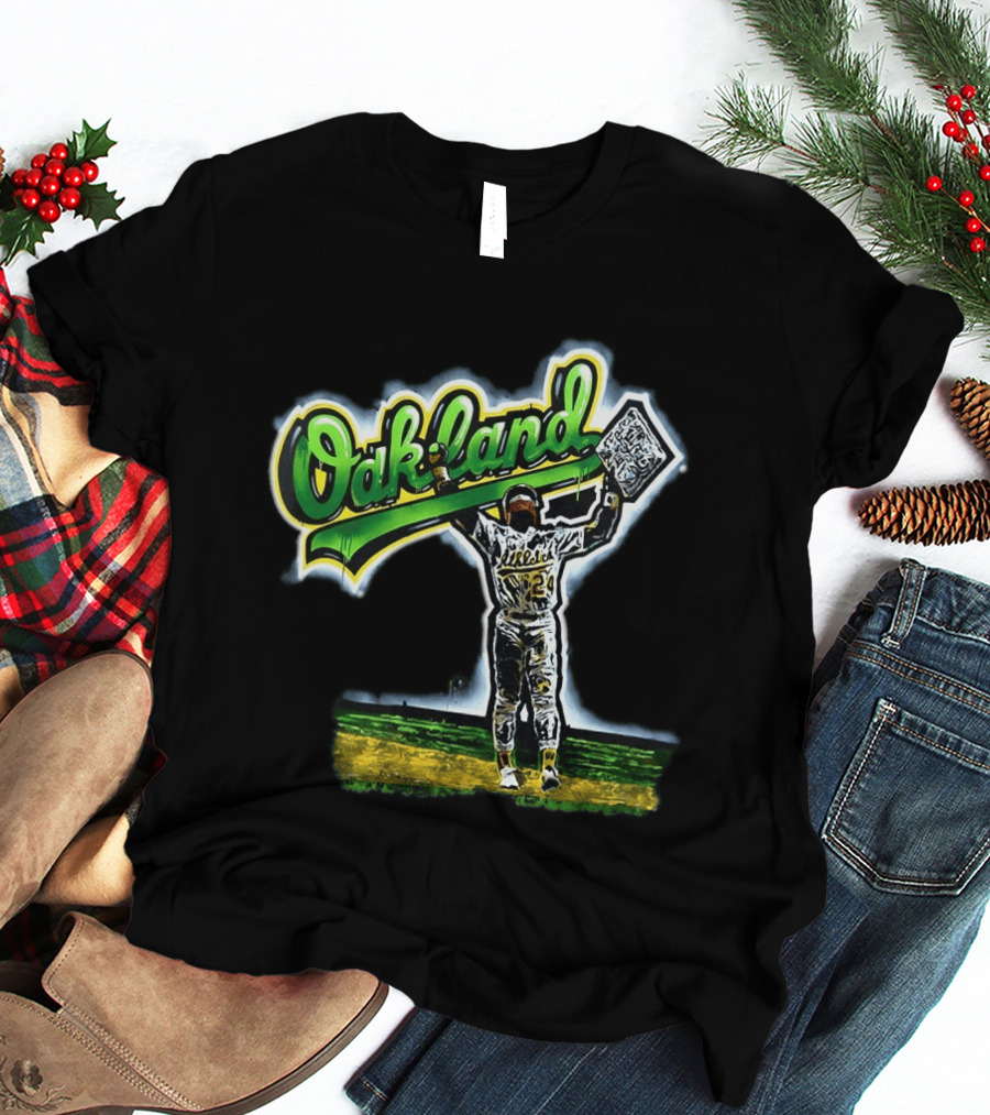 Oakland Athletics Rickey Henderson Celebration T-Shirt