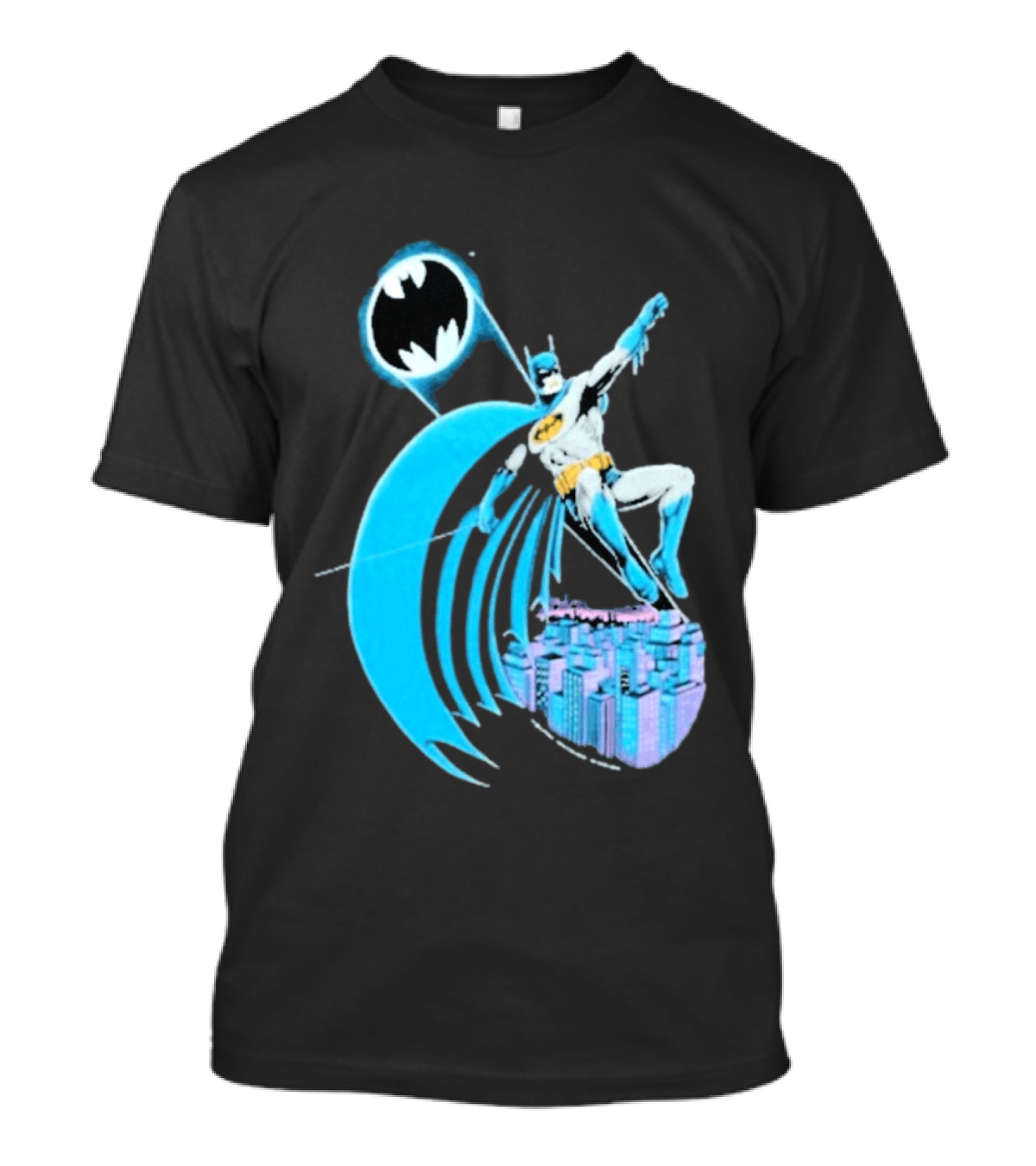 Wyco 1988 Batman DC Comics Retro Hero Gotham City Scene T-Shirt