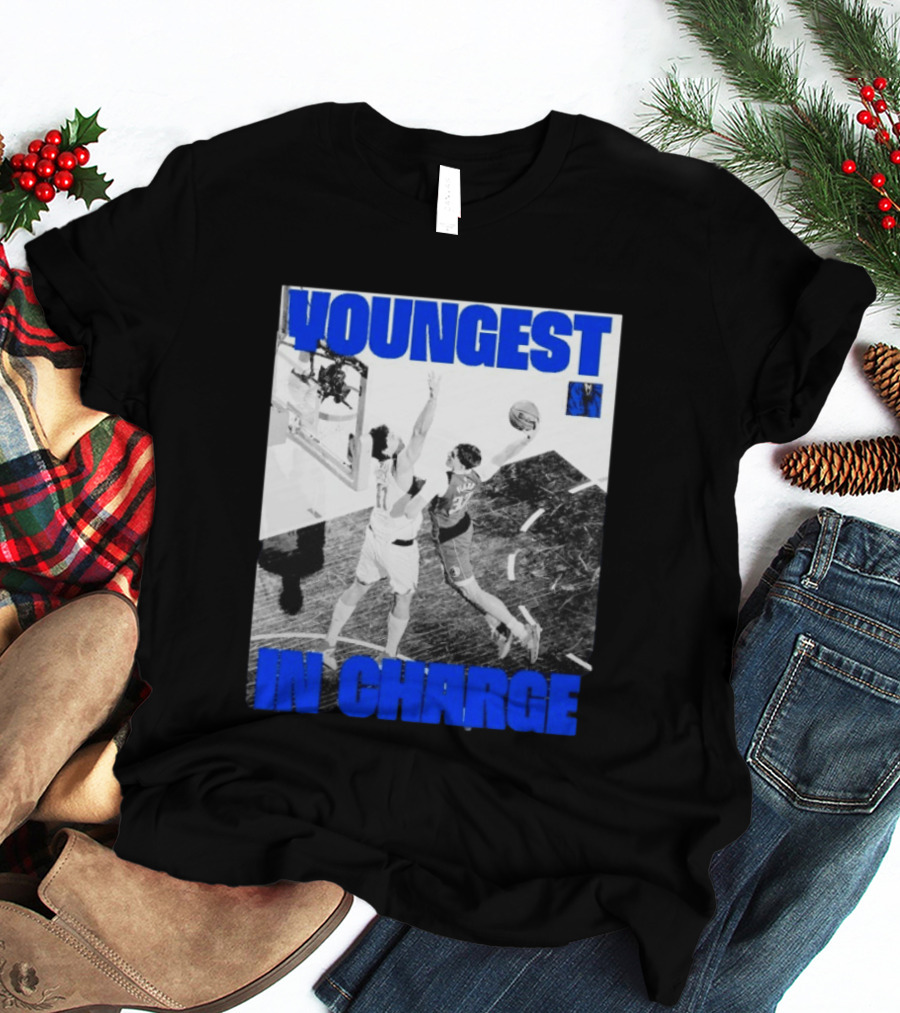 Youngest In Charge Cooper Flagg Dallas Mavericks Dunk T-Shirt