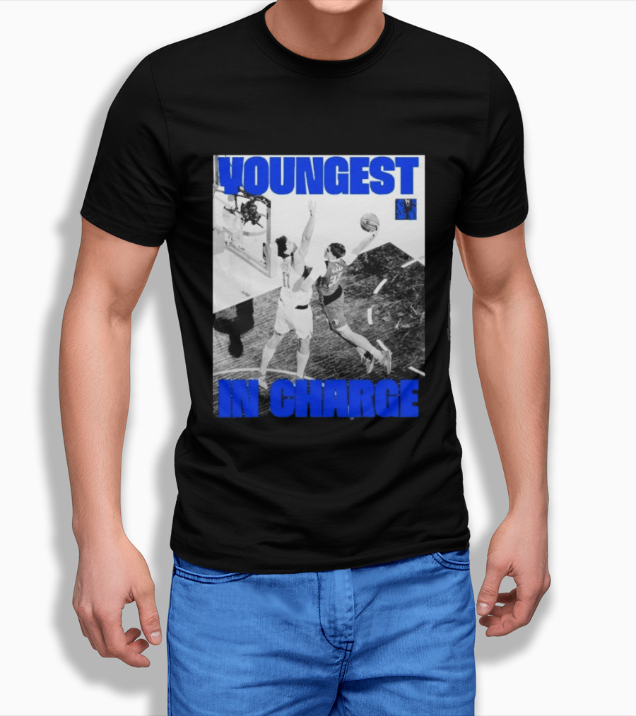 Youngest In Charge Cooper Flagg Dallas Mavericks Dunk T-Shirt