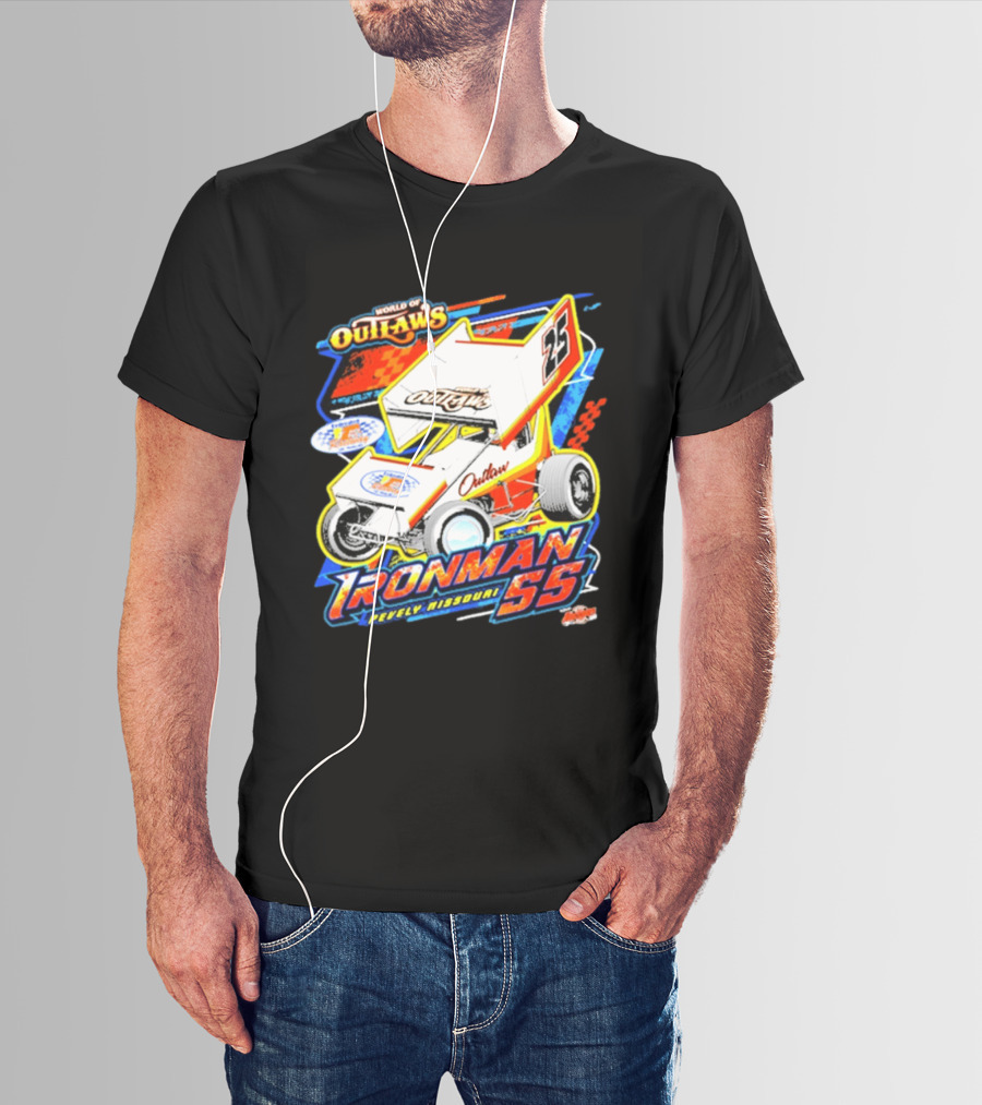 World Of Outlaws Sprint Car Series Ironman 55 Pevely Missouri Racing 23 T-Shirt
