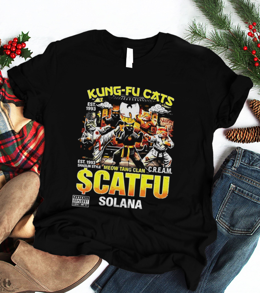 Kung Fu Cats Meow Tang Clan Catfu Solana C.R.E.A.M. T-Shirt