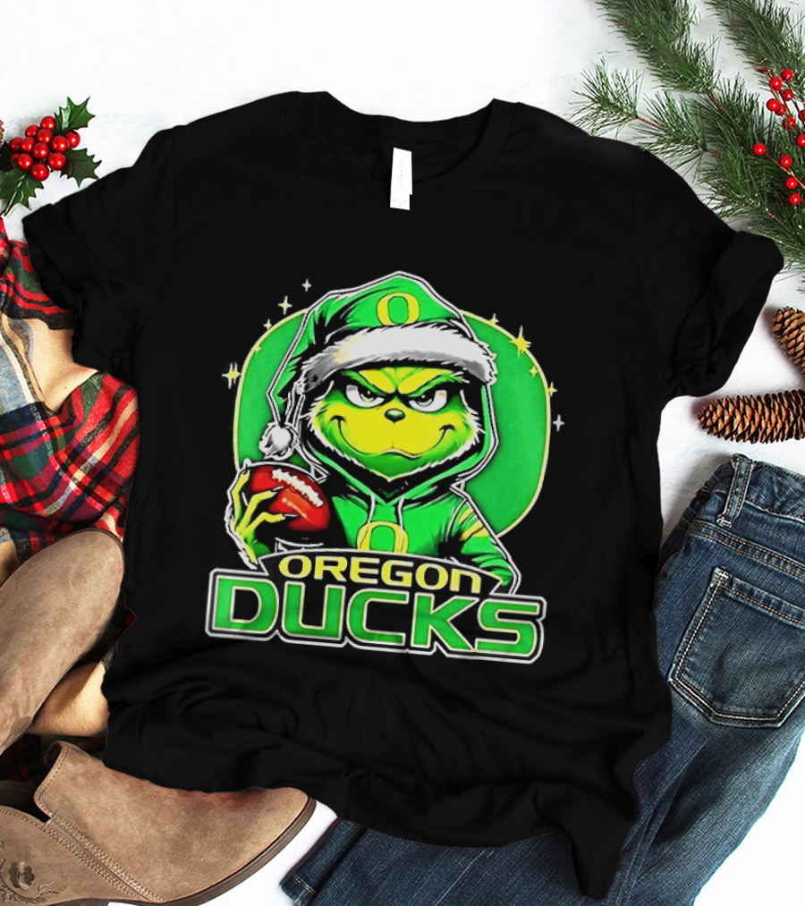 Santa Grinch Oregon Ducks Christmas 2025 T-Shirt