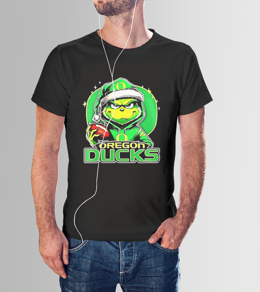 Santa Grinch Oregon Ducks Christmas 2025 T-Shirt