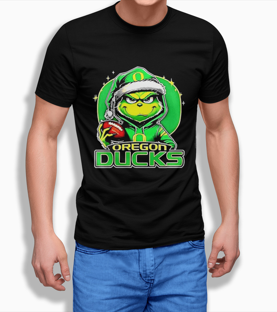Santa Grinch Oregon Ducks Christmas 2025 T-Shirt