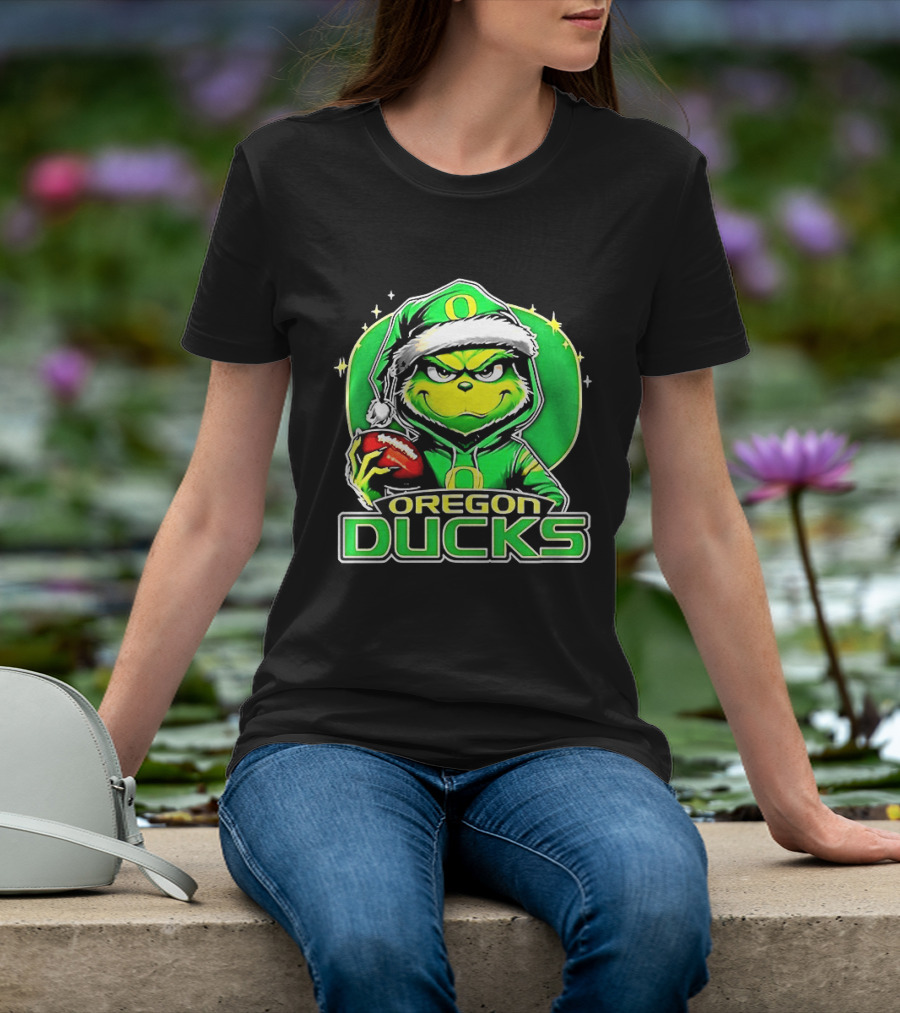 Santa Grinch Oregon Ducks Christmas 2025 T-Shirt