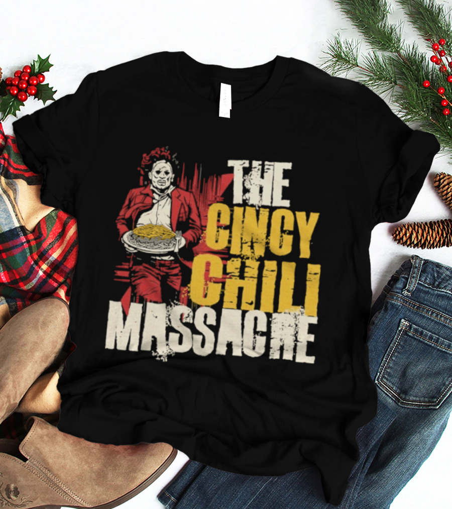 The Cincy Chili Massacre Horror Theme Cincinnati Food T-Shirt