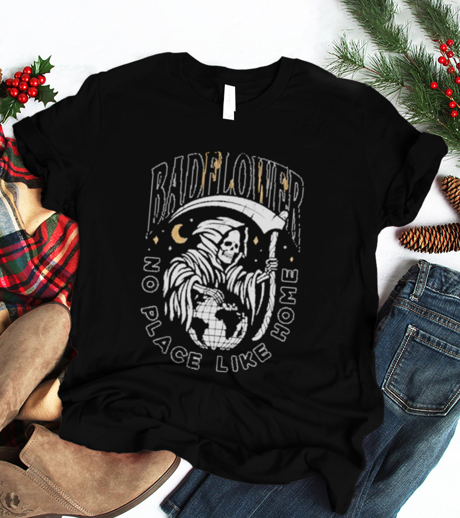 Badflower No Place Like Home Reaper Moon Scythe Earth T-Shirt