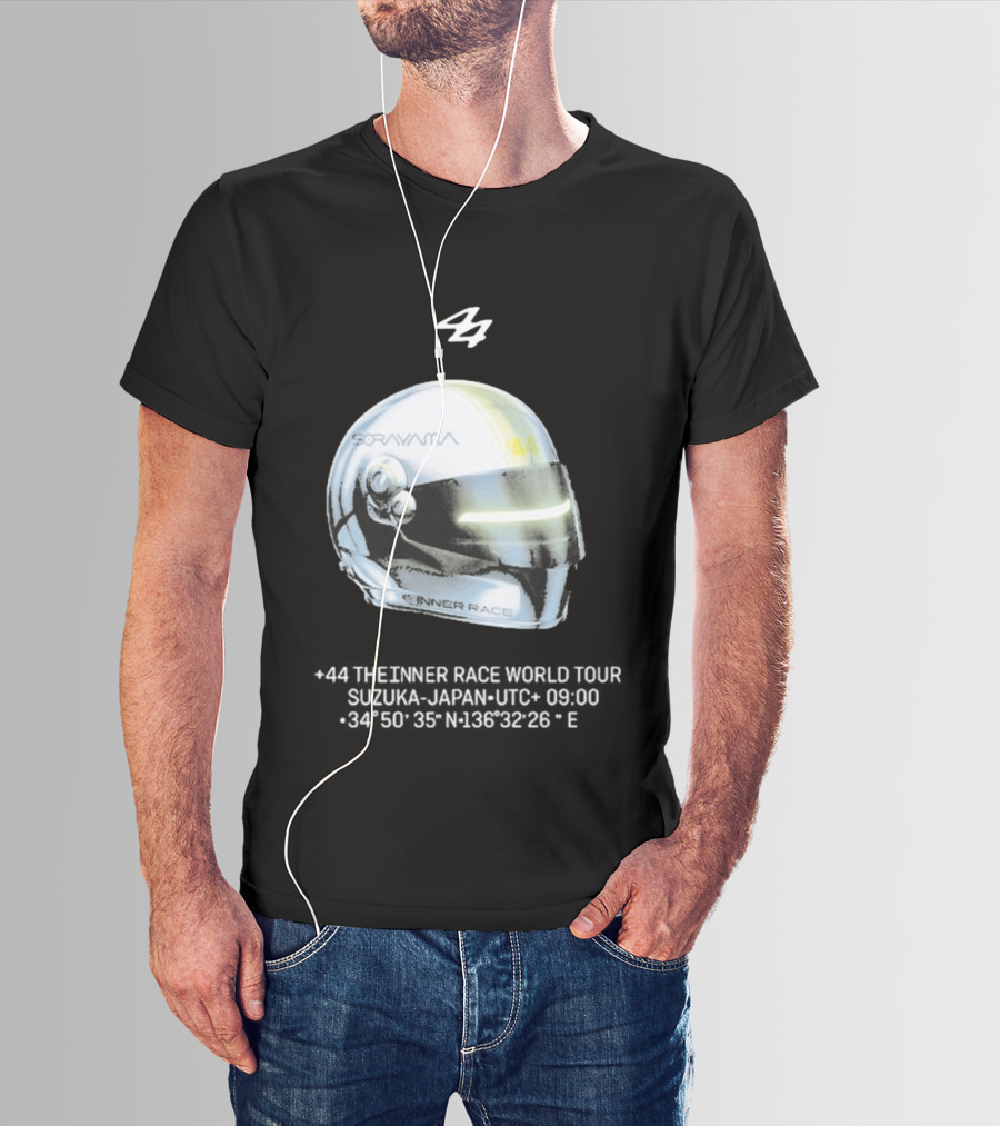 Sorayama Inner Race 44 Lewis Hamilton Helmet T-Shirt