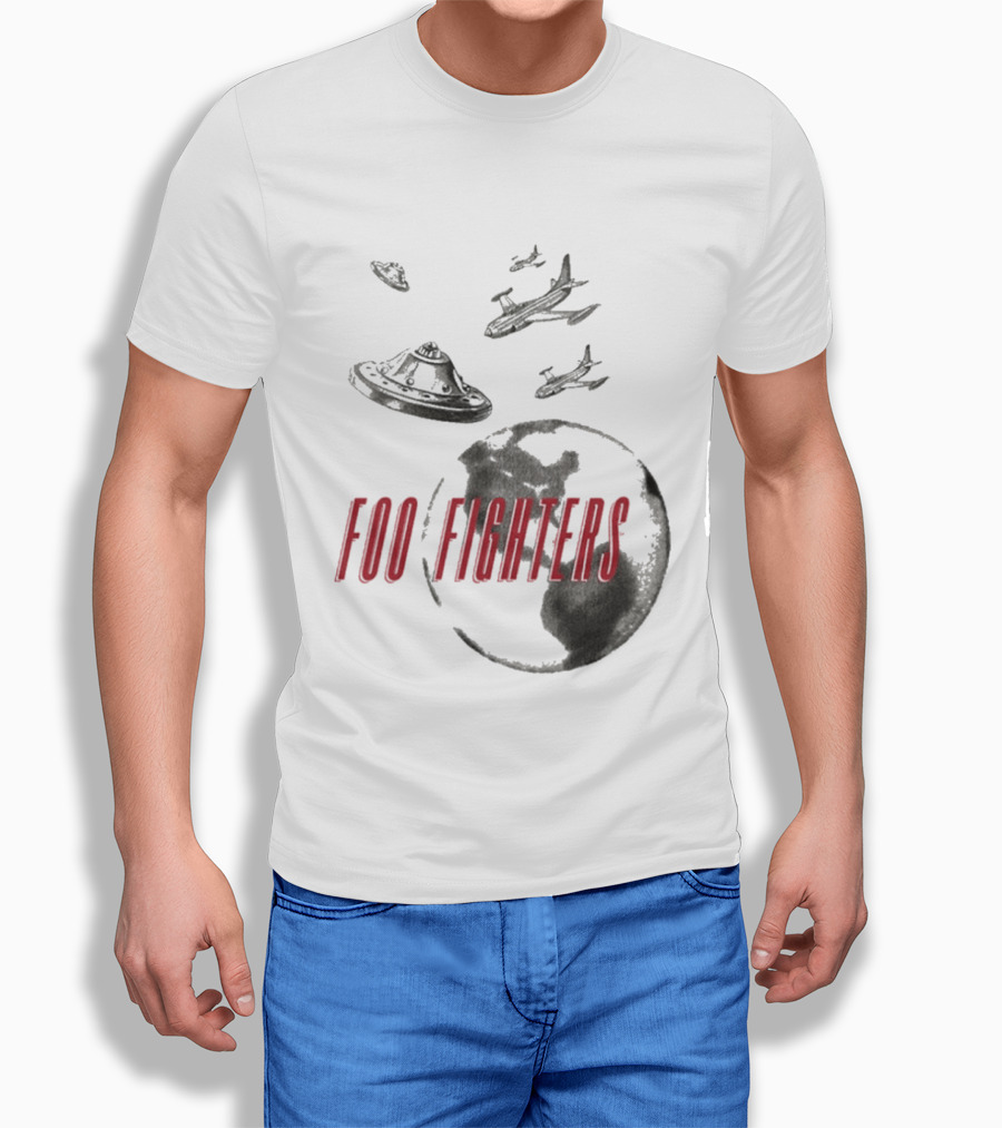 Foo Fighters UFO Earth And Aircraft Encounter T-Shirt