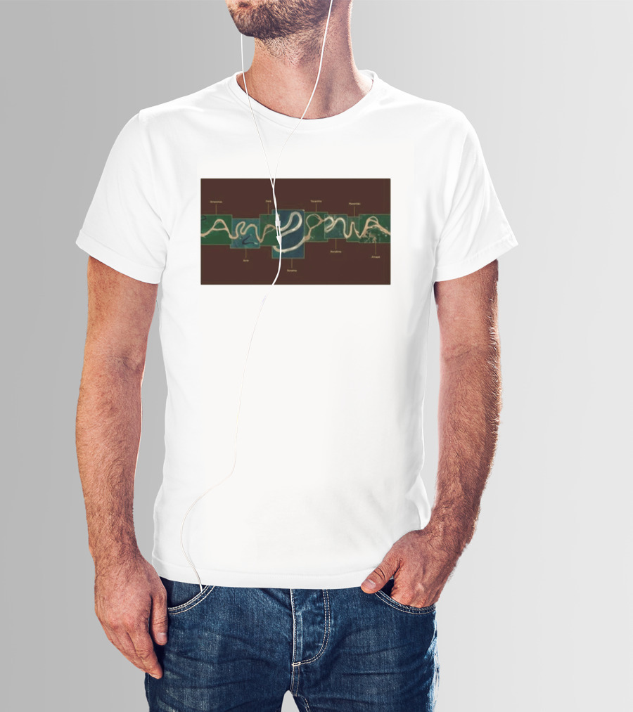 Amazonia Amazon River Map 2026 Peru Anavilhanas Mapará Teotônio Rondônia Amupá Açu Amacá T-Shirt