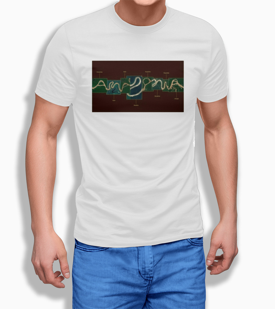 Amazonia Amazon River Map 2026 Peru Anavilhanas Mapará Teotônio Rondônia Amupá Açu Amacá T-Shirt