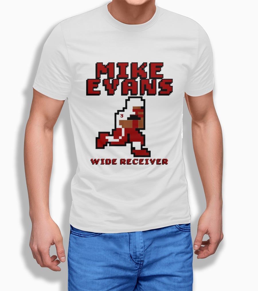 Mike Evans 8 Bit Wide Receiver NFL Football T-Shirt