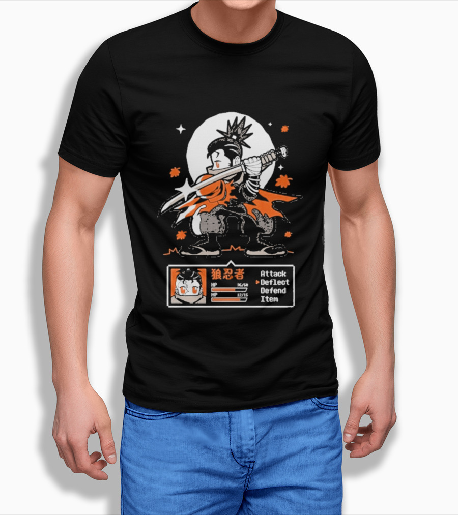 Attack Deflect Defense Item Ghost Wolf Goblin Tengu T-Shirt