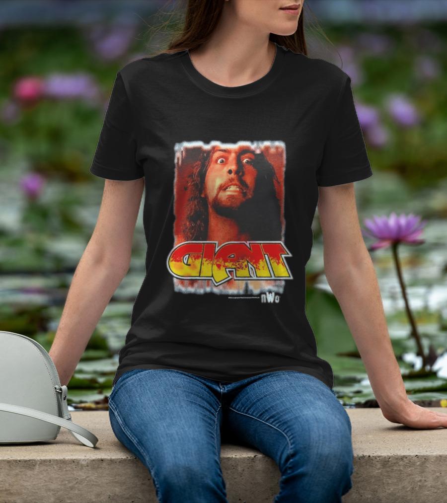 Andre Giant NWo Wrestling Iconic Giant Text And Intense T-Shirt