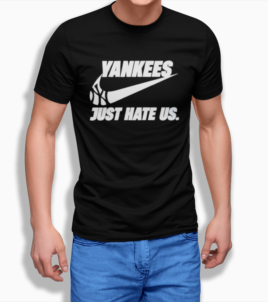Yankees Just Hate Us Sneaker Swoosh T-Shirt