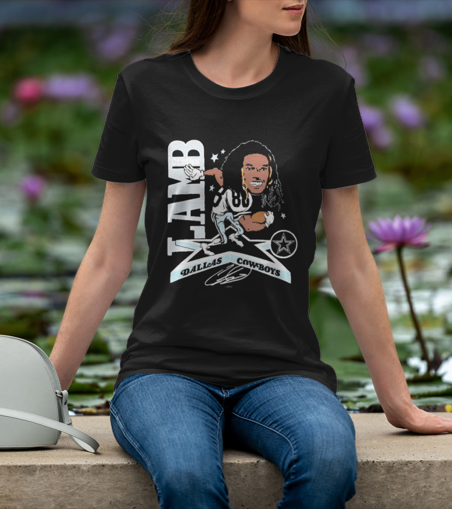 CeeDee Lamb Dallas Cowboys Star Caricature T-Shirt