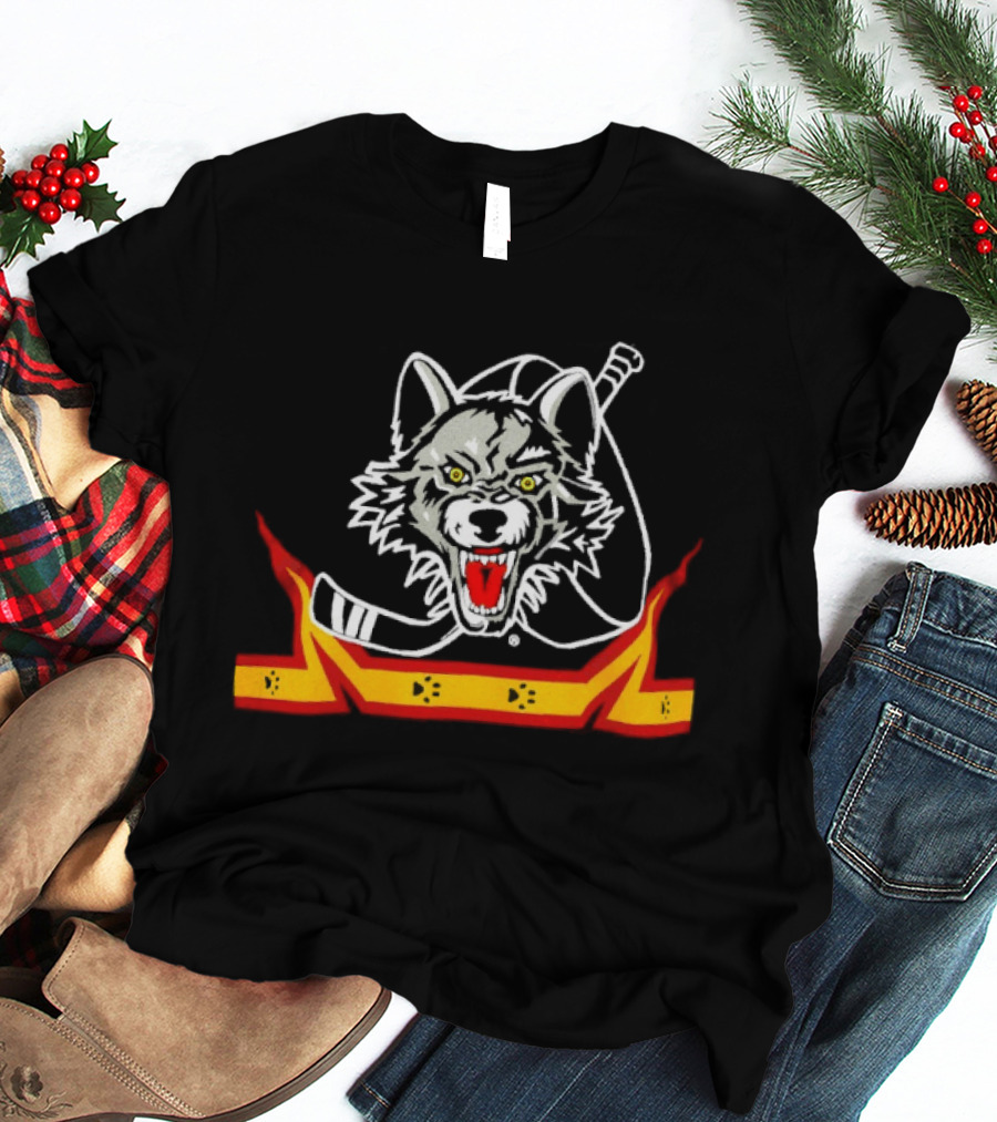 Chicago Wolves 2002 Throwback Hockey Wolfhead T-Shirt
