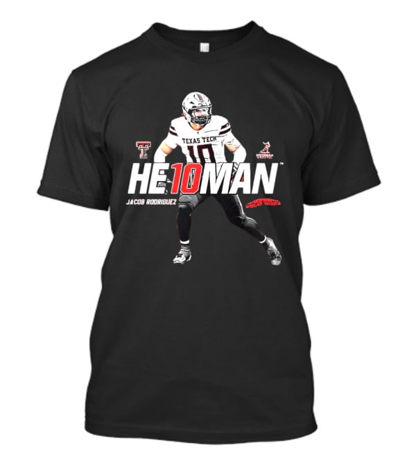 Texas Tech Red Raiders He10MAN Jacob Rodriguez Football 2025 T-Shirt