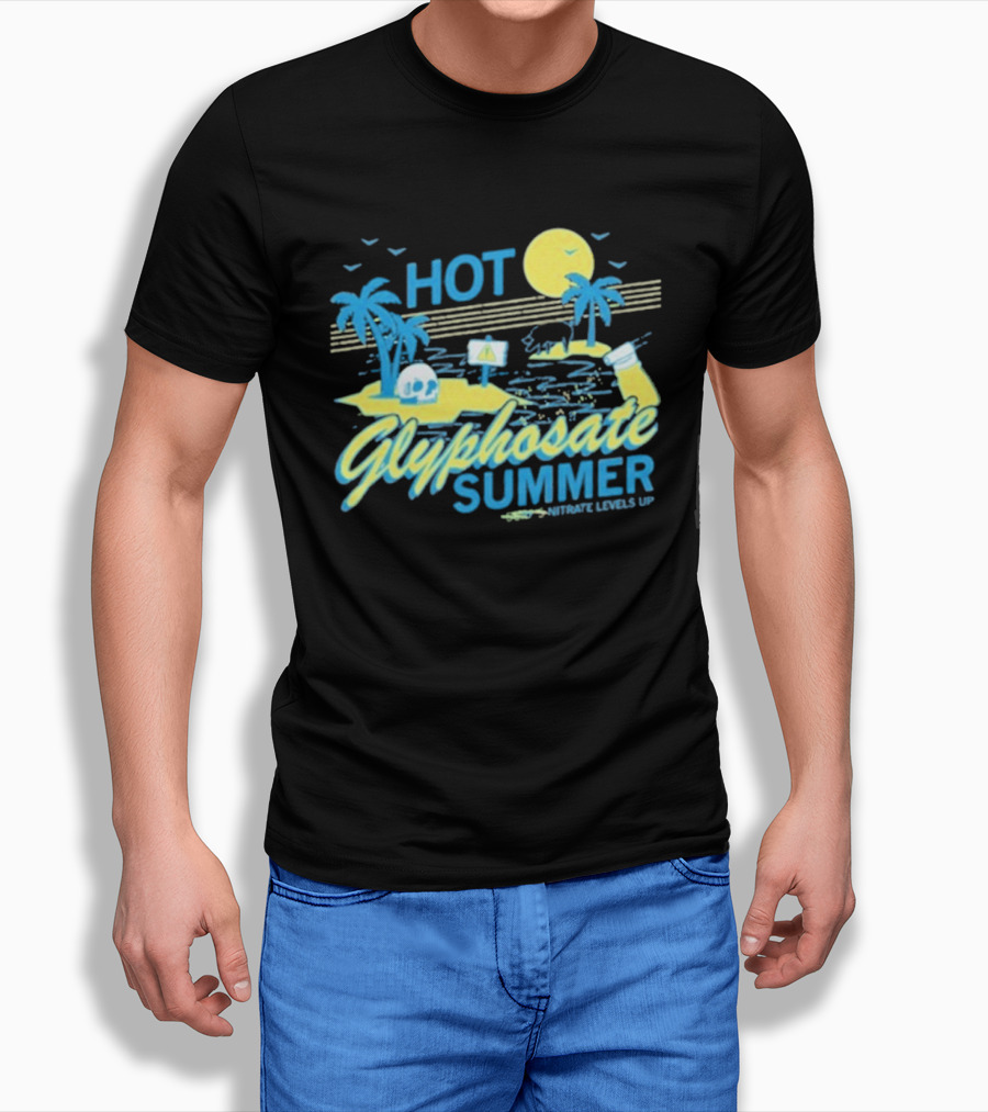 HOT Glyphosate Summer Saturate Levels Up Tropical Island Vibes T-Shirt