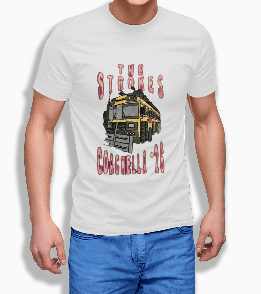 The Strokes Coachella 26 Indio California Bus T-Shirt