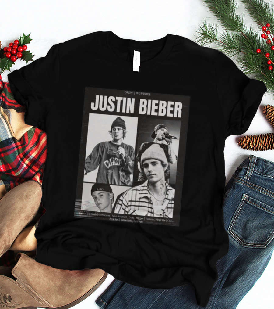 Justin Bieber Drew House Wursweile Greatest Hits Love Yourself Yummy Hold On T-Shirt