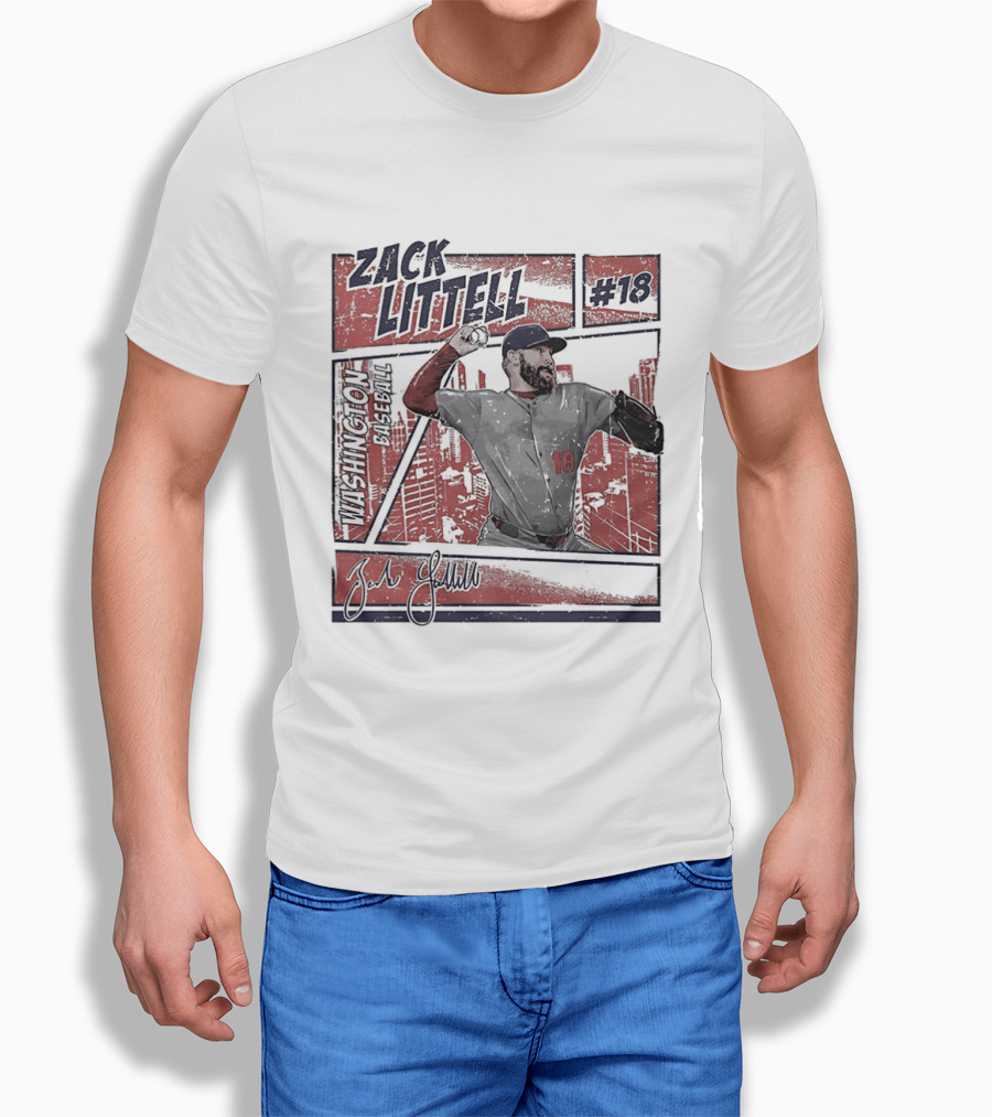 Zack Littell #18 Washington Nationals T-Shirt