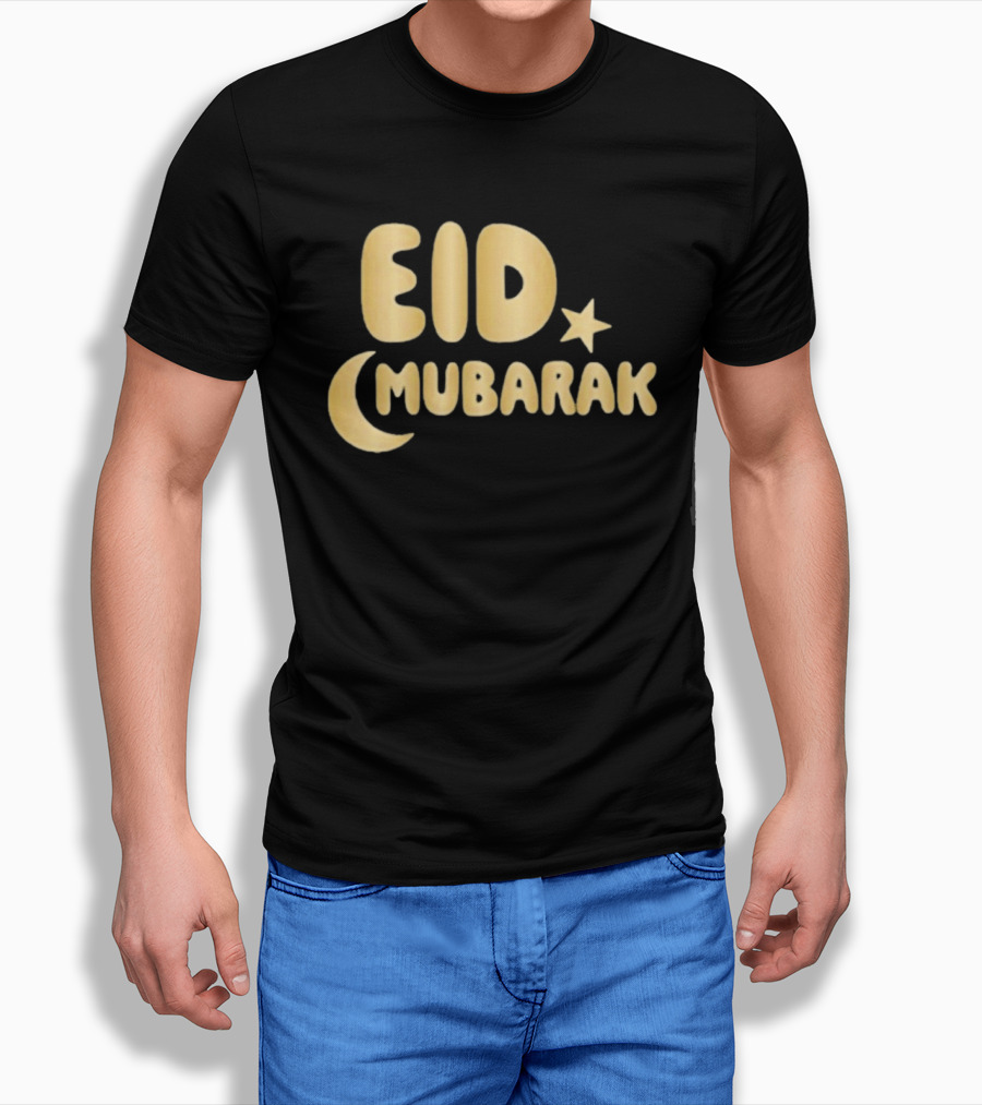 Eid Mubarak Crescent Moon And Star T-Shirt