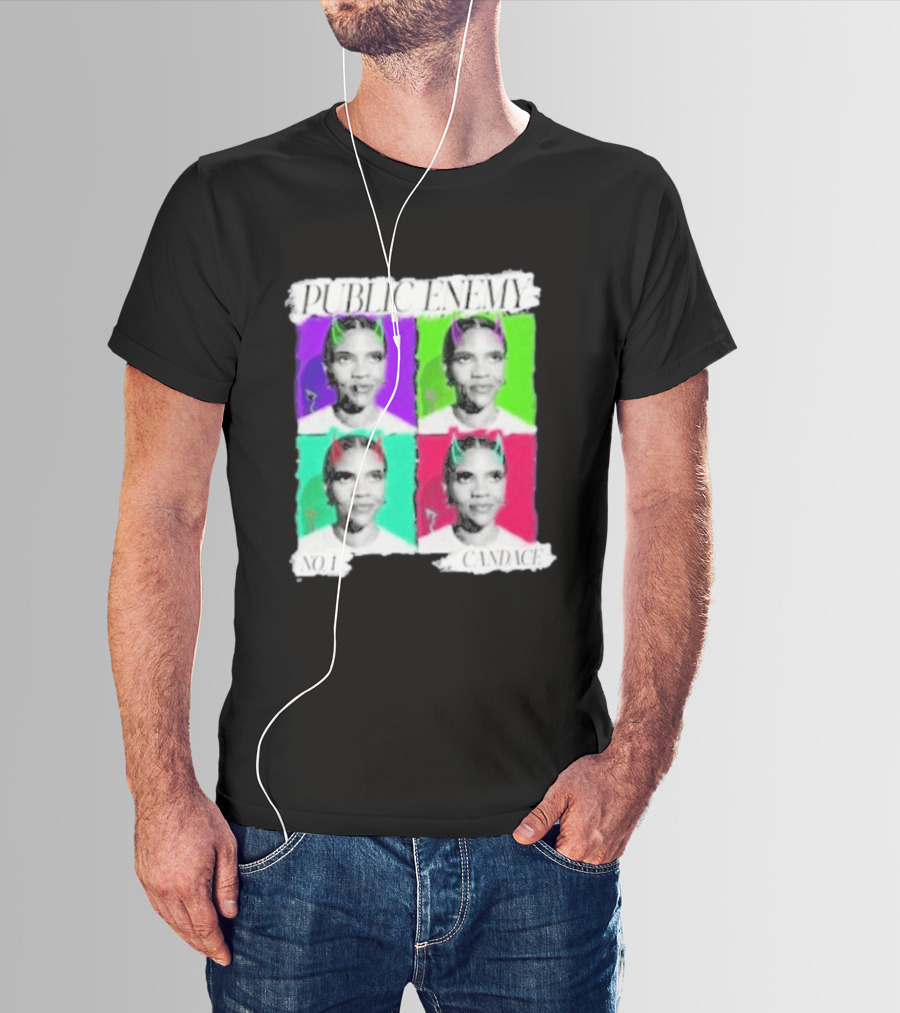Candace Owens Public Enemy No 1 Pop Art Style Quad T-Shirt