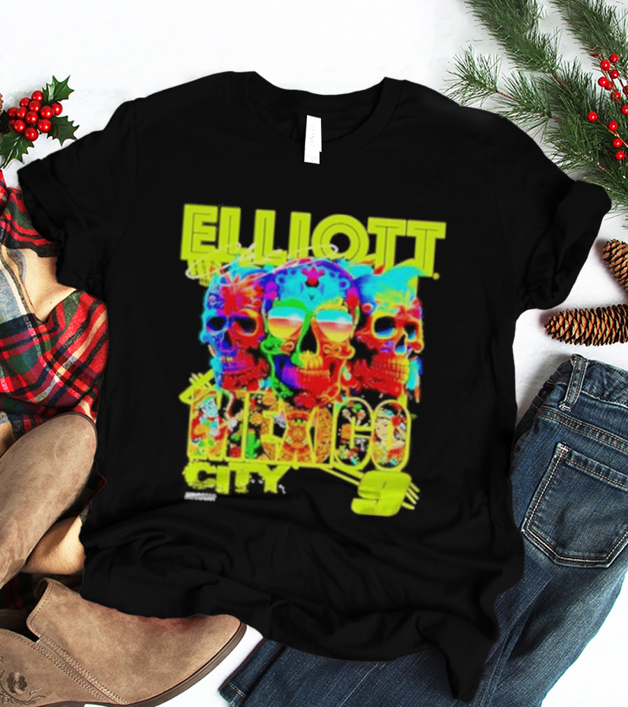 Elliott Mexico City Multicolor Skull T-Shirt