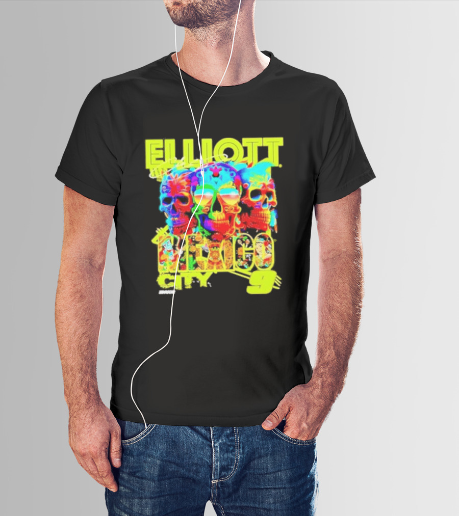 Elliott Mexico City Multicolor Skull T-Shirt