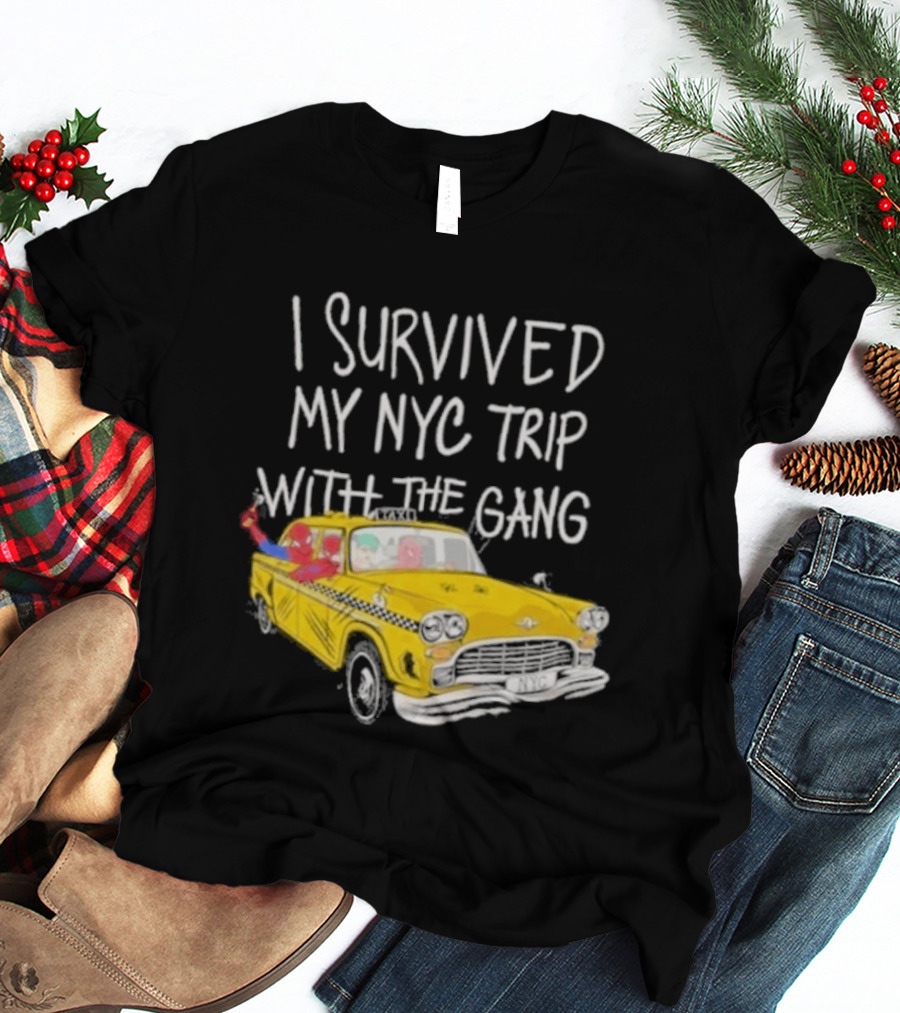 I Survived My NYC Trip With The Gang Spider Perks Taxi Adventure T-Shirt