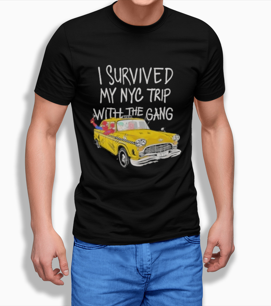 I Survived My NYC Trip With The Gang Spider Perks Taxi Adventure T-Shirt