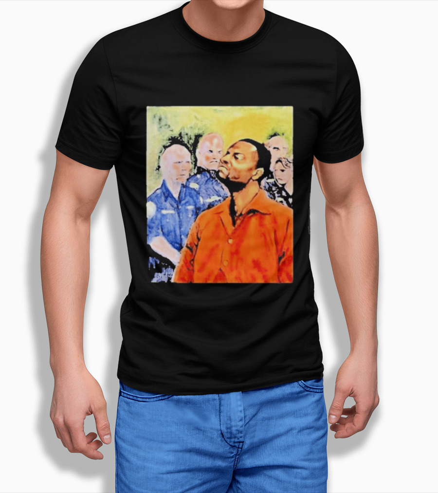 Rodney Hilton Jr Cloutfishing Artwork With Police Officers T-Shirt