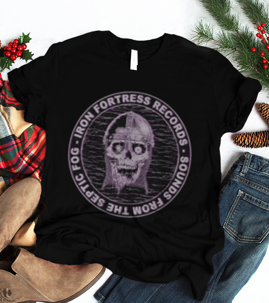 Iron Fortress Records Sounds From The Septic Fog Skull Helmet T-Shirt