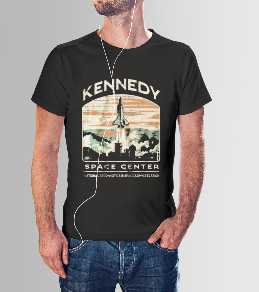 Kennedy Space Center Shuttle Launch NASA Vintage National Aeronautics And Space Administration T-Shirt