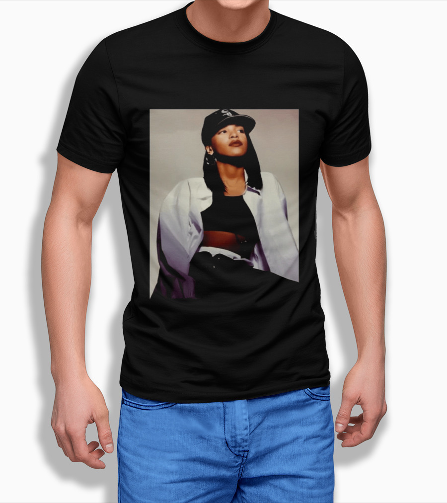 Sacai Aaliyah Black Cap White Sox T-Shirt