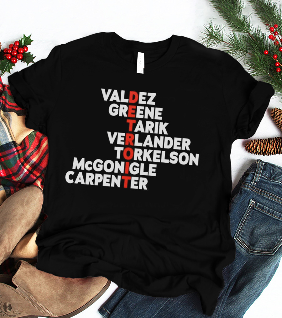 Detroit Tigers 2026 Valdez Greene Tarik Verlander Torkelson McGonicle Carpenter T-Shirt