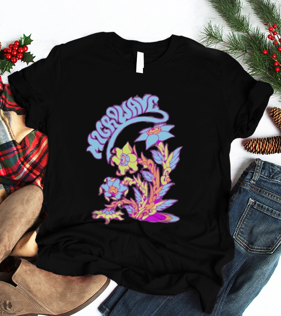 Microwave Psychedelic Floral T-Shirt