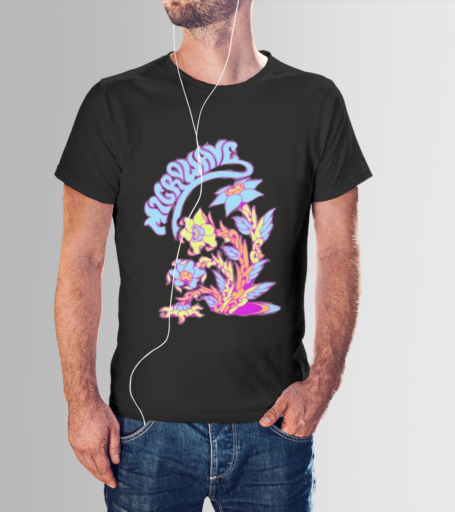 Microwave Psychedelic Floral T-Shirt