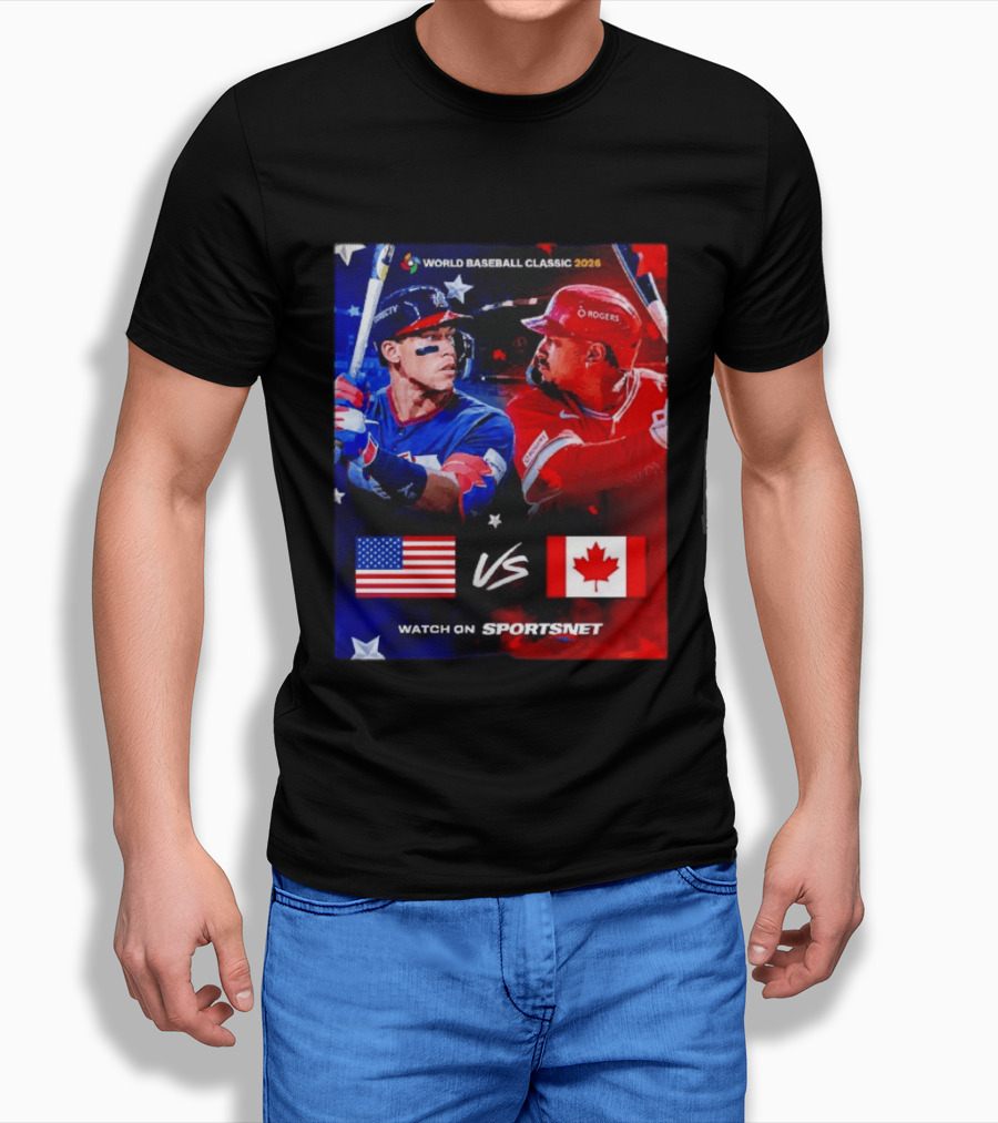 World Baseball Classic 2026 USA Vs Canada Sportsnet Event T-Shirt