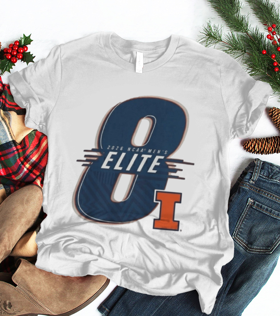 2026 NCAA Men's Elite 8 Illinois Fighting Illini I T-Shirt