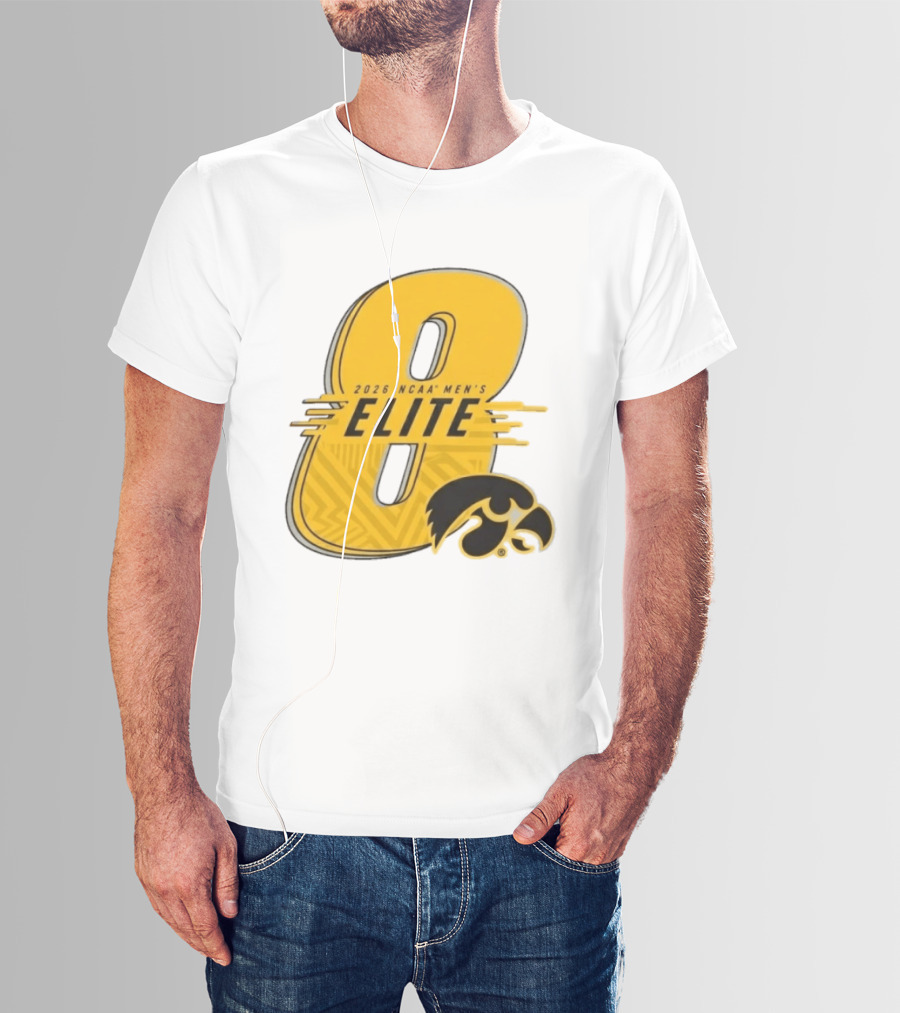 2026 NCAA Men's Elite 8 Iowa Hawkeyes Fan Gear T-Shirt