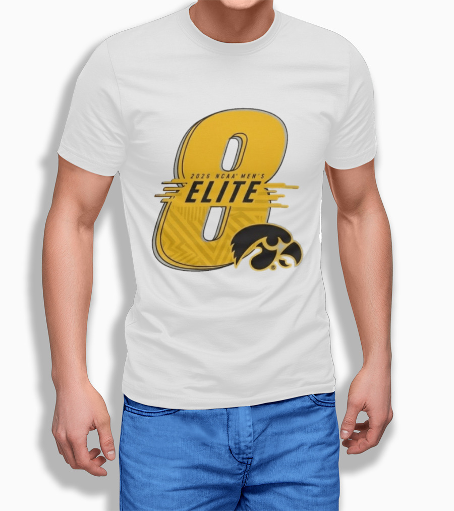 2026 NCAA Men's Elite 8 Iowa Hawkeyes Fan Gear T-Shirt