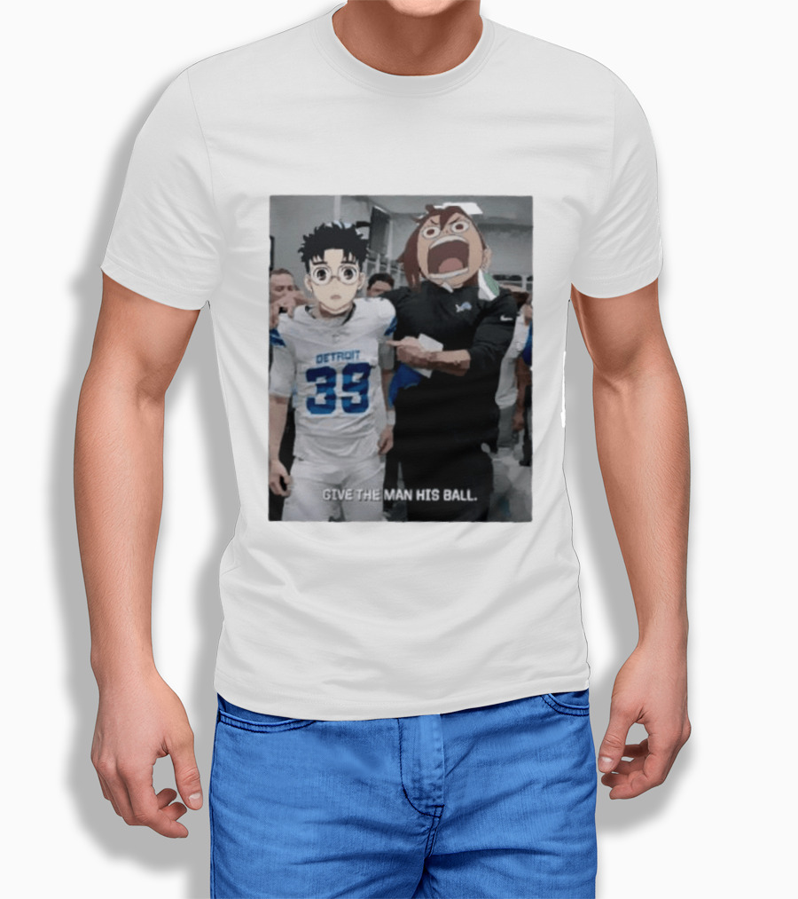 Detroit Lions Anime Give The Man His Ball T-Shirt