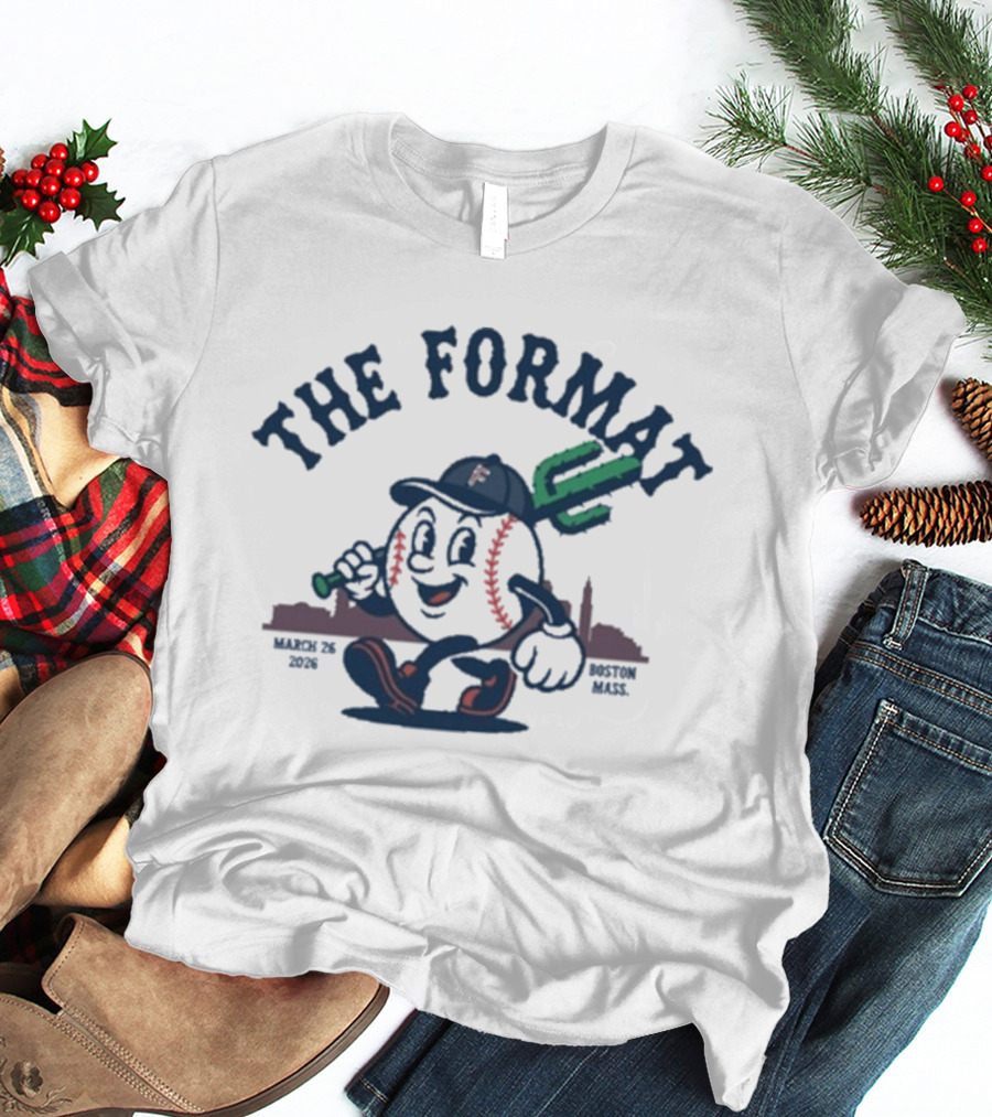 The Format Boston March 2026 Baseball Character Event T-Shirt