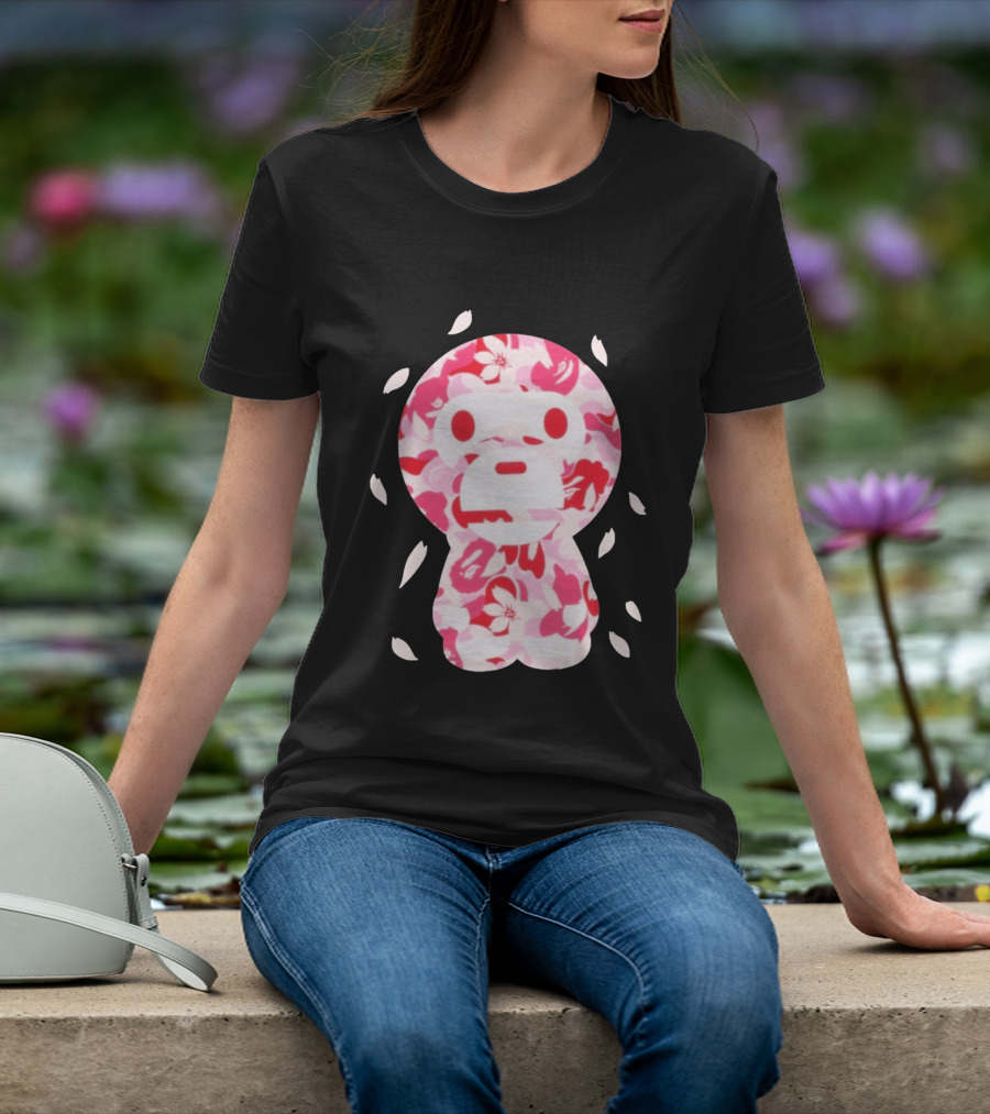 Abc Sakura Camo Baby Milo Cropped Blossom Series T-Shirt