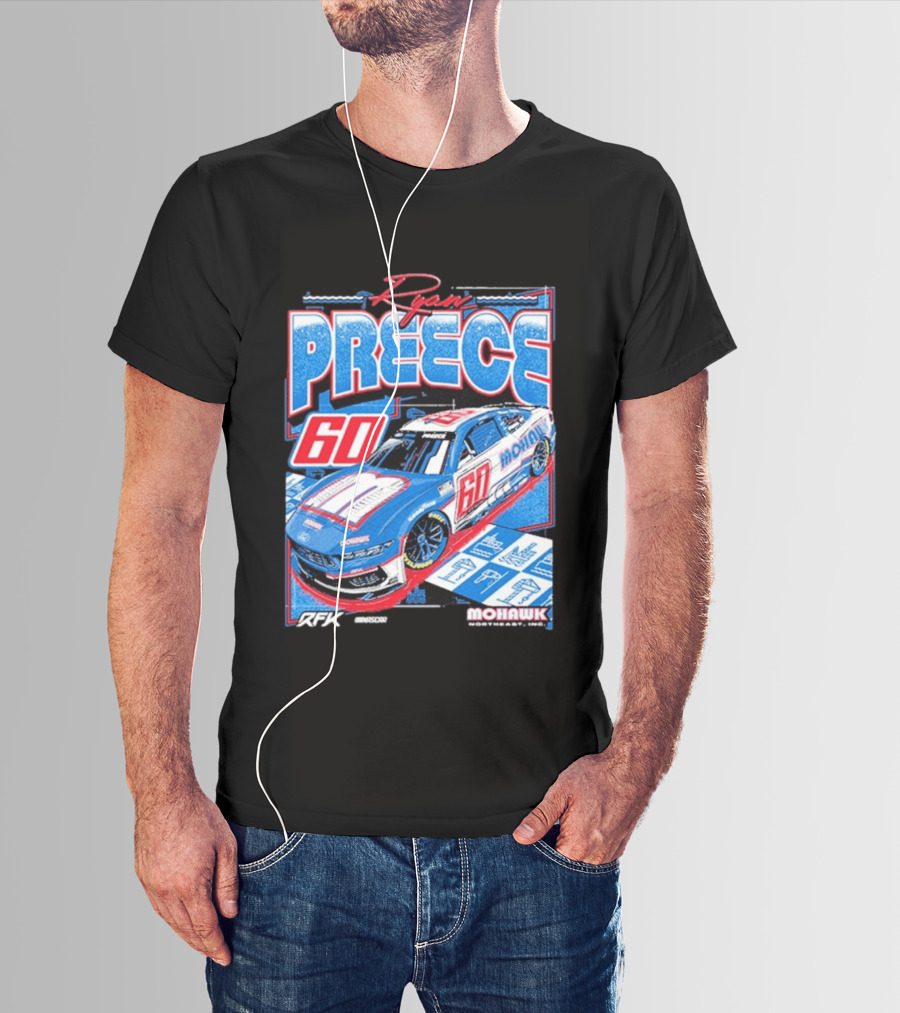 Ryan Preece 2025 Mohawk RFK 60 NASCAR Racing Car T-Shirt