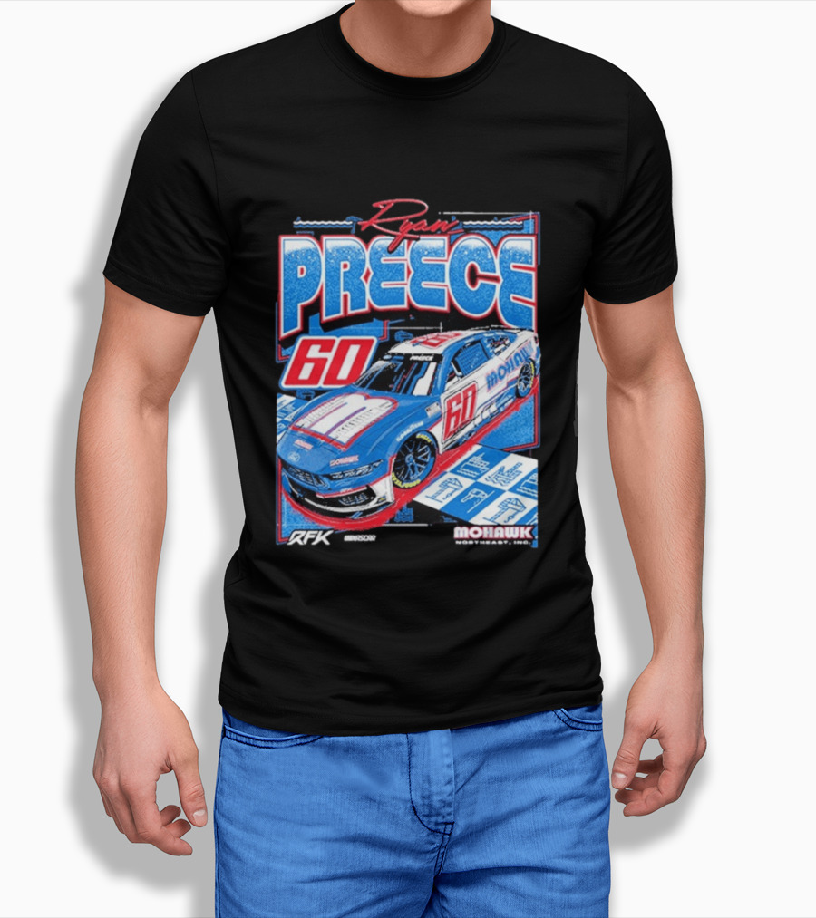Ryan Preece 2025 Mohawk RFK 60 NASCAR Racing Car T-Shirt